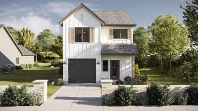 Narrow Two-Story Modern Farmhouse Plan with Upside Down Floor Plan - 1451 Sq Ft