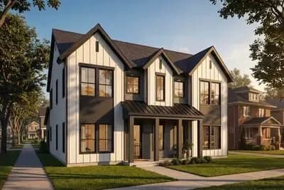 Compact 4-Unit Contemporary Transitional Quad Plex with 2 Beds and 2 Baths Per Unit