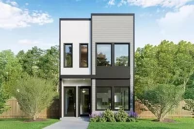 Narrow Modern Urban Duplex with Spacious Layout and Stylish Design