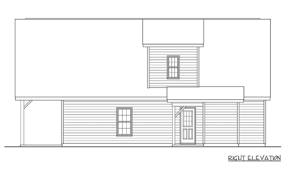Plan 25903GE: Cozy Contemporary Cabin House Plan with Inviting Porch and Balcony - Image #5 - Cabin