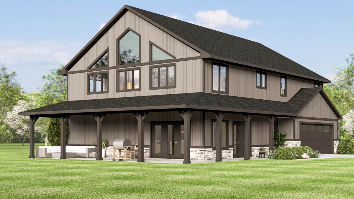 Plan 135366GRA: Modern Farmhouse Charm with Spacious Design and Wraparound Porch - Image #16 - Modern Farmhouse, Mountain
