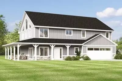 Modern Farmhouse Charm with Spacious Design and Wraparound Porch