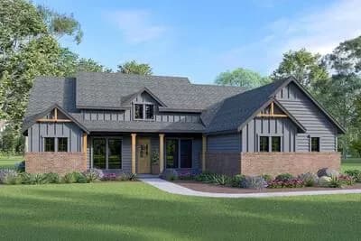 Charming New American Farmhouse Plan with Spacious Interior
