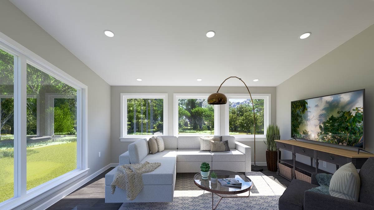 Plan 61639UT: Contemporary Retreat with Lofted Living Area and Spacious Garage - Image #11 - Contemporary
