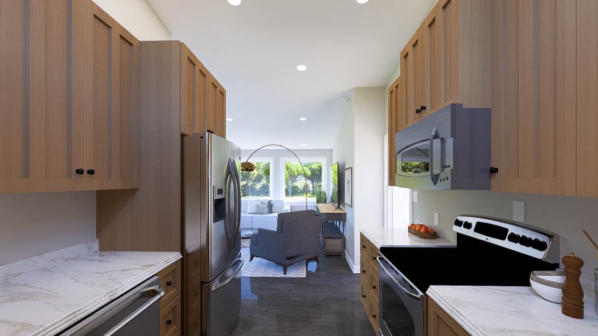 Plan 61639UT: Contemporary Retreat with Lofted Living Area and Spacious Garage - Image #9 - Contemporary
