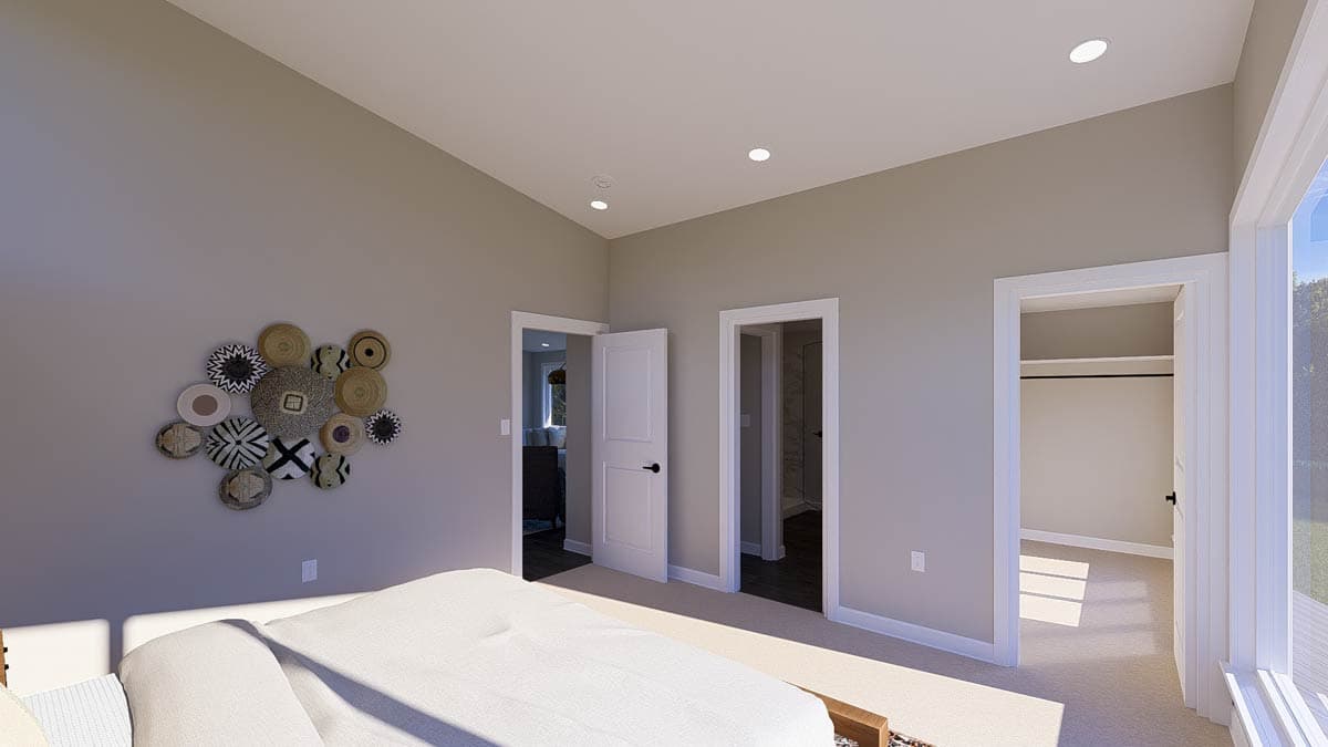 Plan 61639UT: Contemporary Retreat with Lofted Living Area and Spacious Garage - Image #10 - Contemporary
