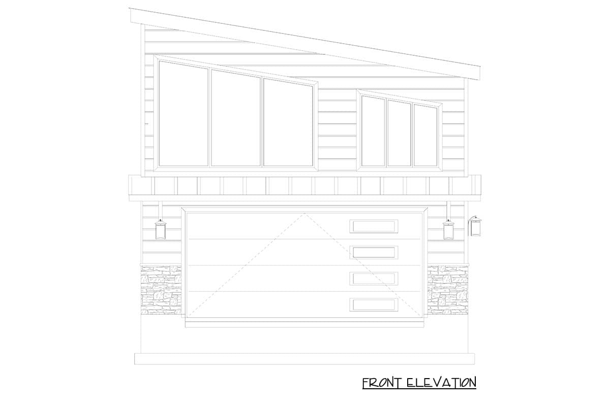 Plan 61639UT: Contemporary Retreat with Lofted Living Area and Spacious Garage - Image #14 - Contemporary