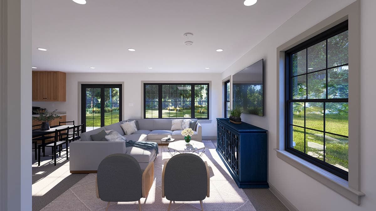 Plan 61640UT: Modern Two-Story House Plan with Split Bedroom Layout - Image #9 - Modern