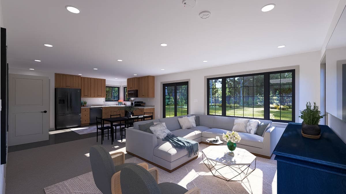 Plan 61640UT: Modern Two-Story House Plan with Split Bedroom Layout - Image #8 - Modern