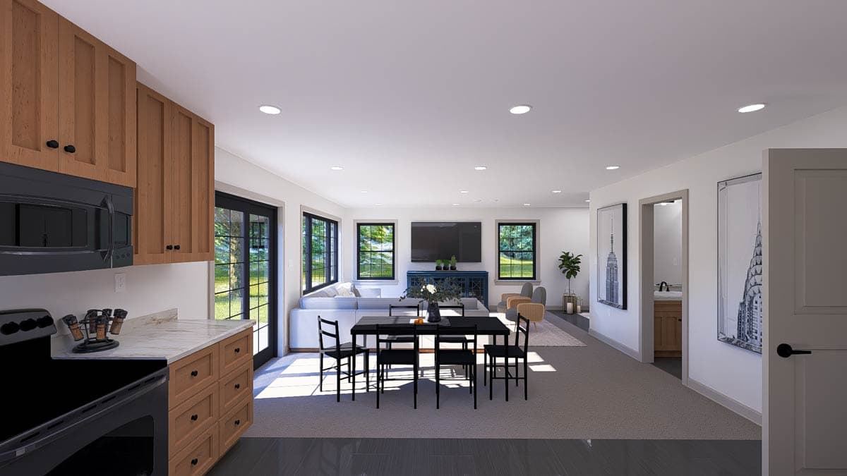 Plan 61640UT: Modern Two-Story House Plan with Split Bedroom Layout - Image #17 - Modern