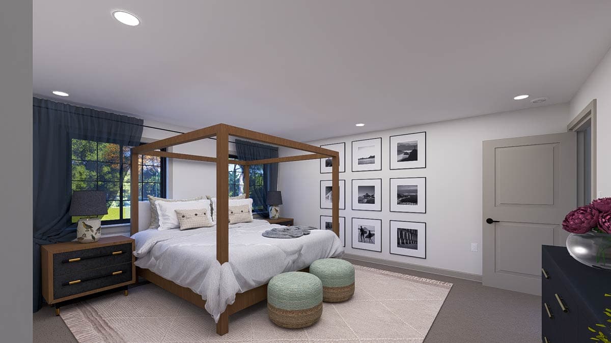 Plan 61640UT: Modern Two-Story House Plan with Split Bedroom Layout - Image #13 - Modern