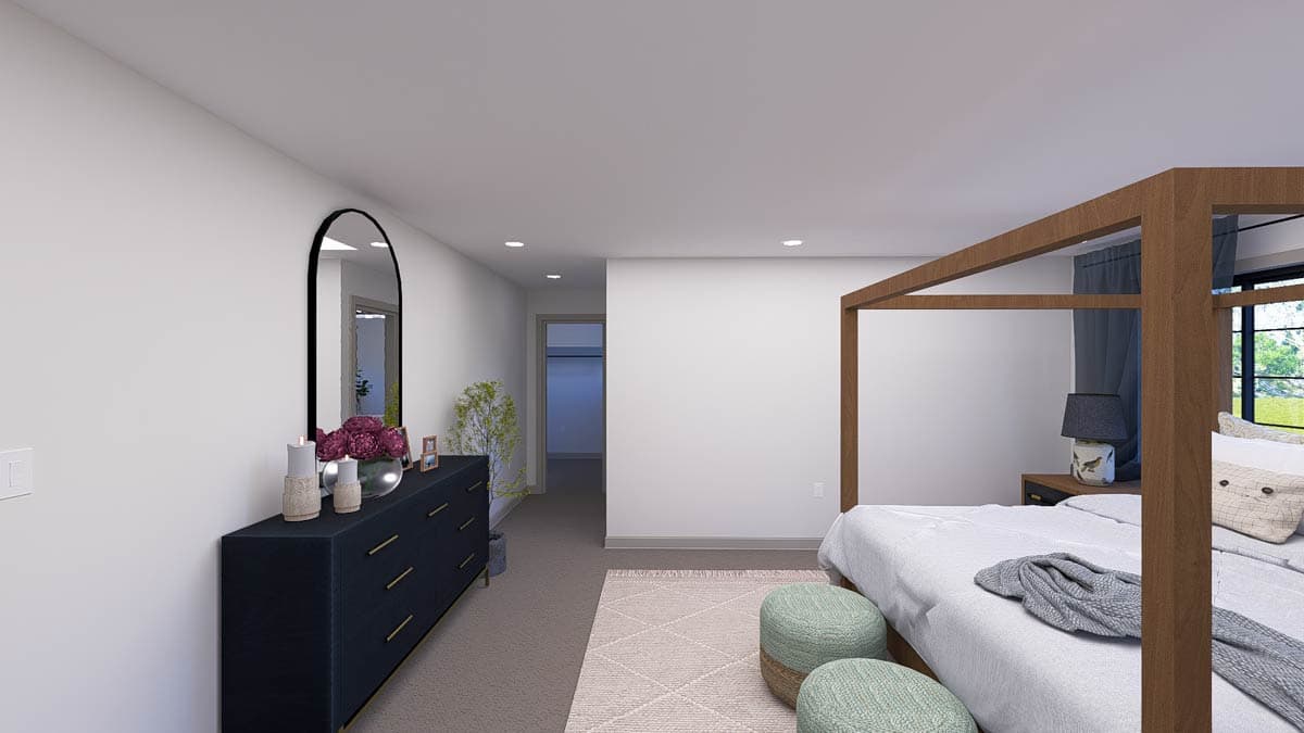 Plan 61640UT: Modern Two-Story House Plan with Split Bedroom Layout - Image #14 - Modern