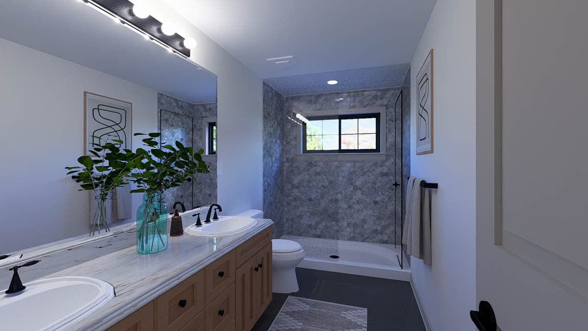 Plan 61640UT: Modern Two-Story House Plan with Split Bedroom Layout - Image #15 - Modern