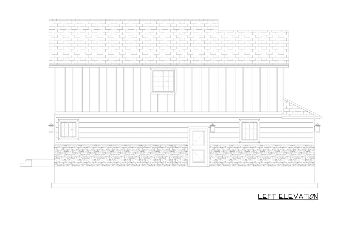 Plan 61640UT: Modern Two-Story House Plan with Split Bedroom Layout - Image #19 - Modern