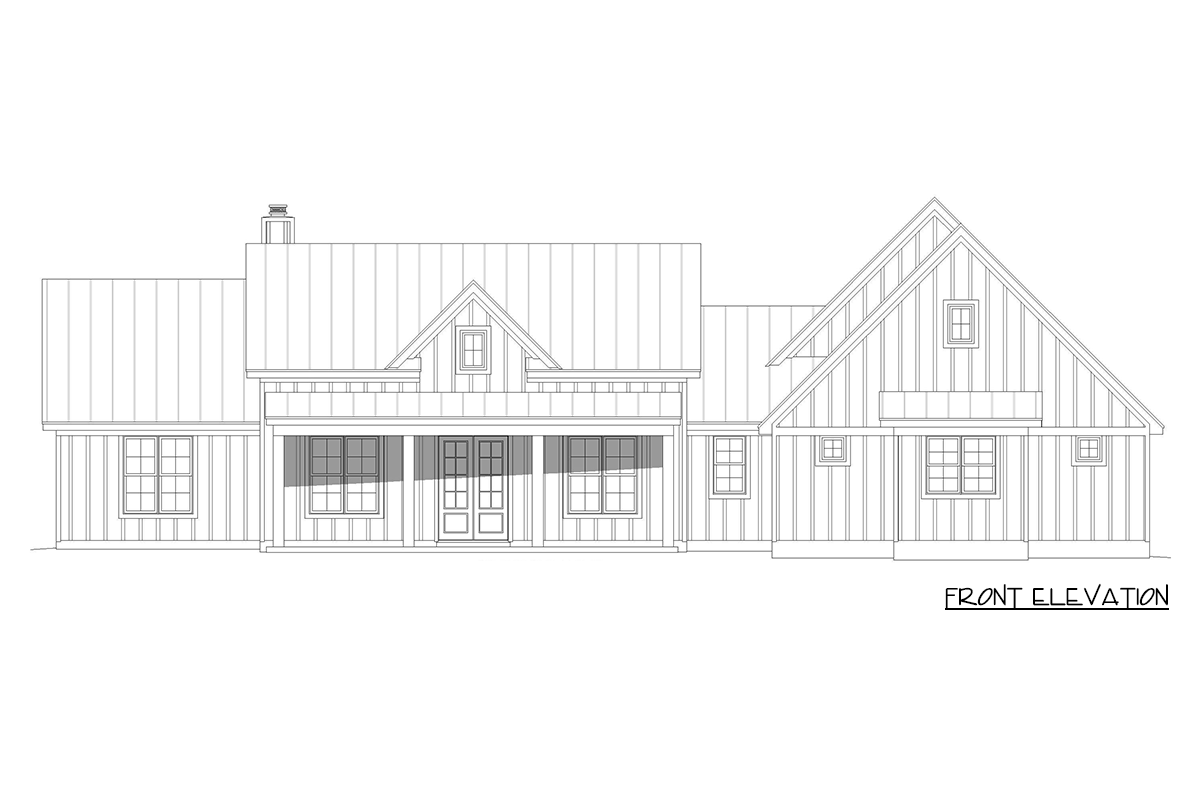 Plan 680570VR: Modern Farmhouse with Expansive Porches and Home Office - Image #9 - Farmhouse, Modern Farmhouse