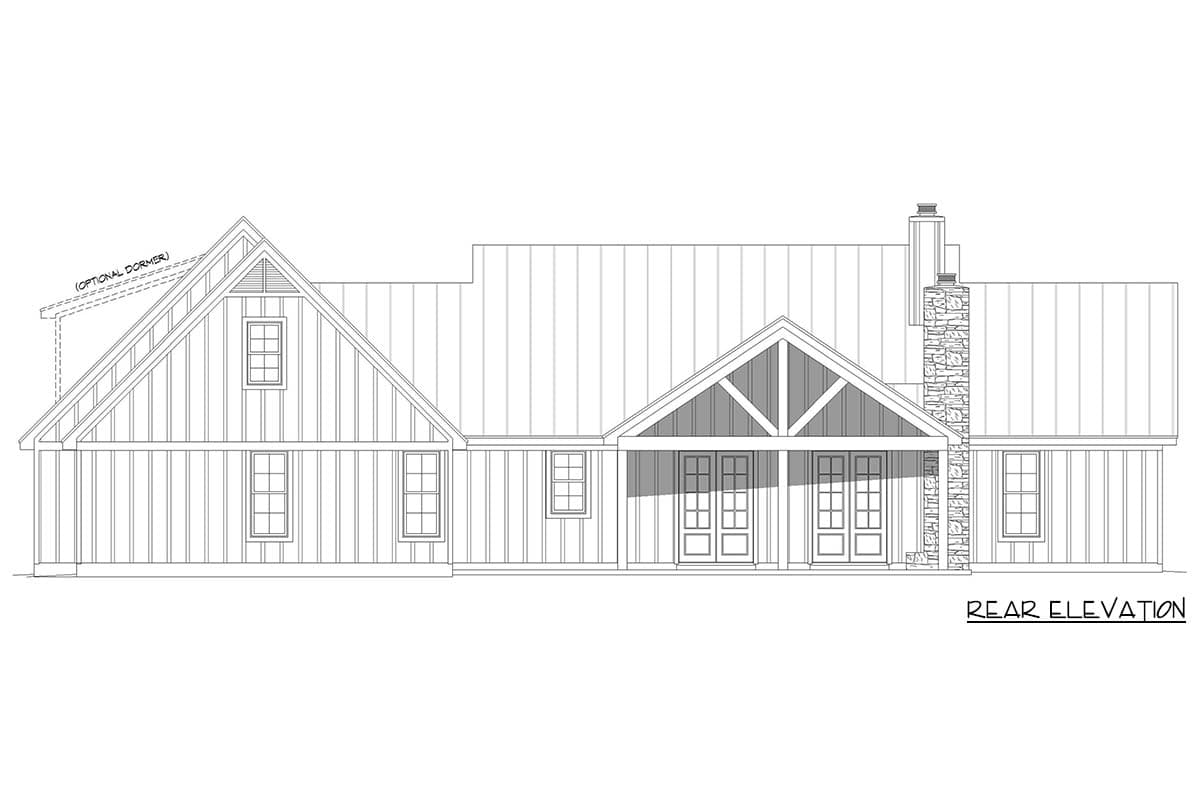 Plan 680571VR: Inviting Modern Farmhouse with Spacious Bonus Room and Outdoor Comfort - Image #9 - Modern Farmhouse, New American