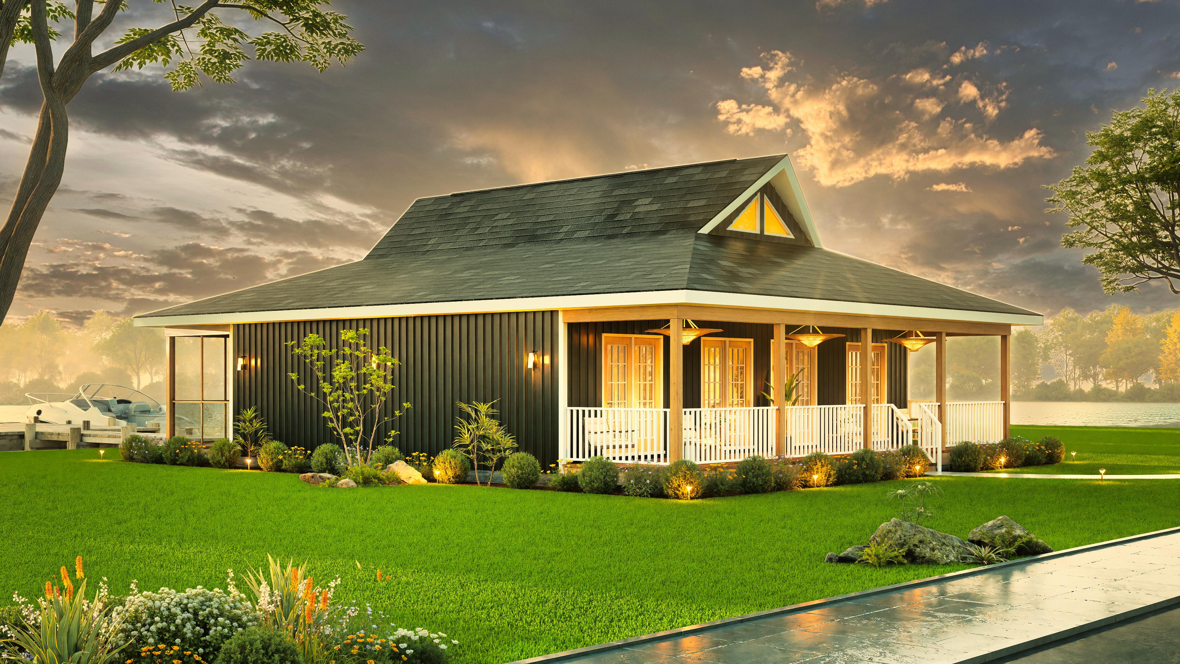 Plan 25908GE: Charming Modern Cottage Plan with Spacious Porches and ...