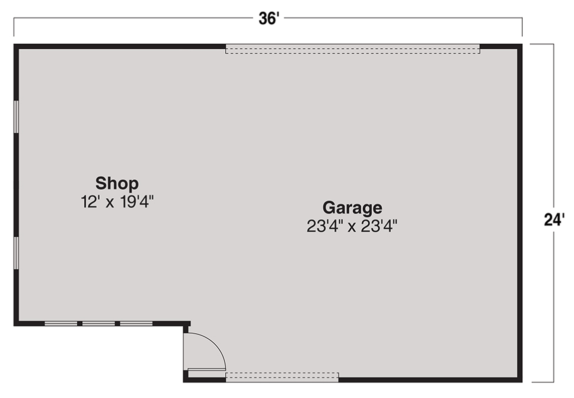 Plan 720128DA: Versatile Detached Garage with Workshop - Floor Plan - Main Level - Traditional
