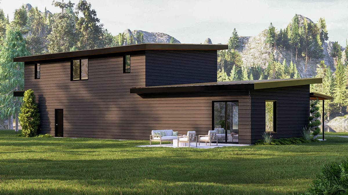 Plan 135368GRA: Contemporary 3-Bedroom House Plan with Loft and Spacious Garage - Image #5 - Contemporary, Modern, Northwest