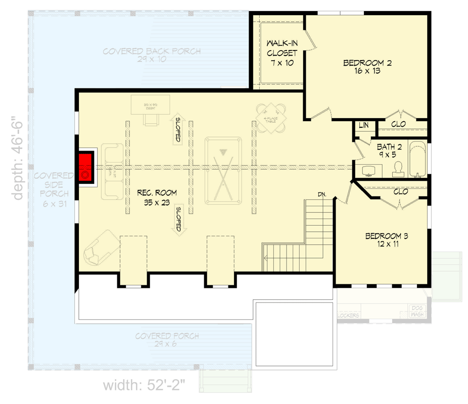 Plan 680573VR: Modern Farmhouse Plan with Wraparound Porch and Bonus Room - Floor Plan - 2nd Floor - Country, Farmhouse, Modern Farmhouse