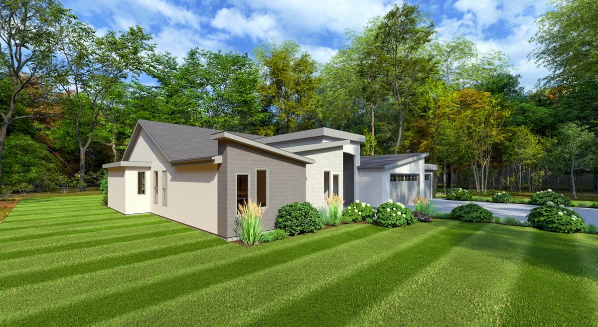 Plan 506049BRY: Single-Story Modern 4-Bedroom House Plan with Covered Patio - Image #5 - Contemporary, Modern