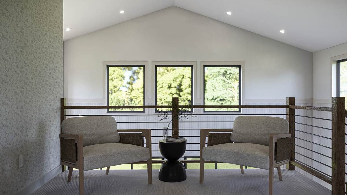Plan 623529DJ: Modern Barndominium with Two Story Great Room and Wrap Around Porch - Image #14 - Barndominium