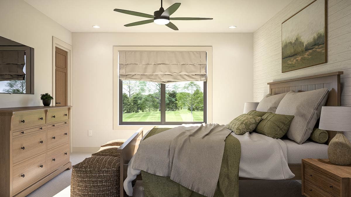 Plan 623529DJ: Modern Barndominium with Two Story Great Room and Wrap Around Porch - Image #15 - Barndominium