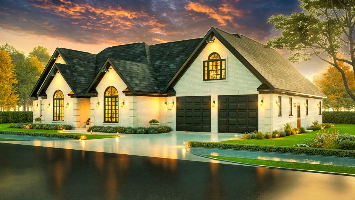Plan 25912GE: Charming Four-Bedroom European House Plan with Split Bedroom Design - Image #5 - European