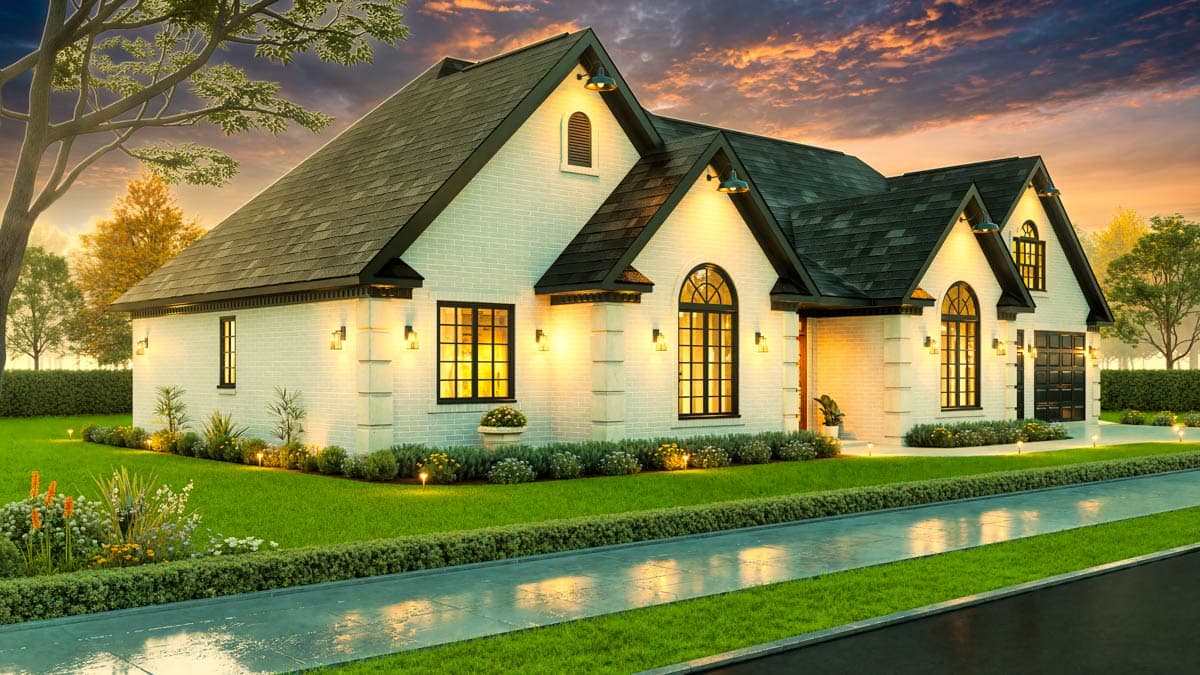 Plan 25912GE: Charming Four-Bedroom European House Plan with Split Bedroom Design - Image #6 - European