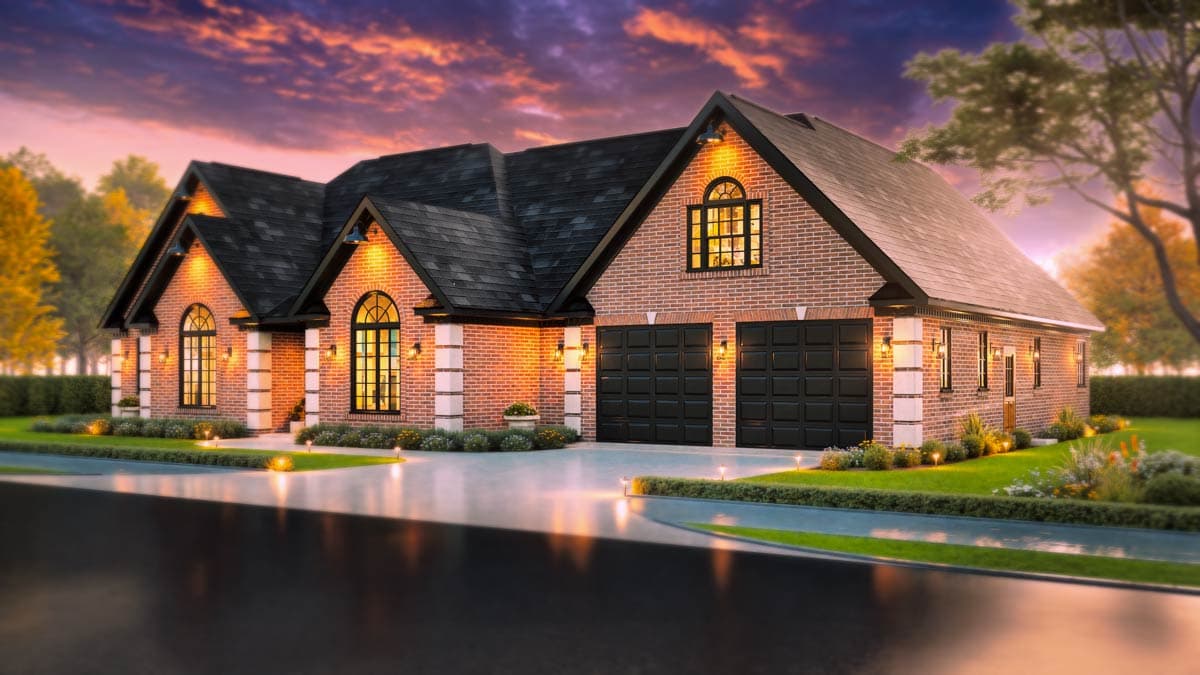 Plan 25912GE: Charming Four-Bedroom European House Plan with Split Bedroom Design - Image #8 - European