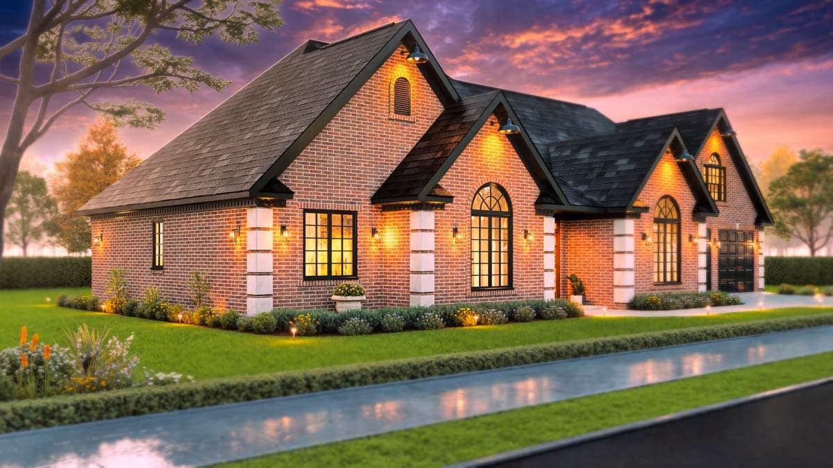 Plan 25912GE: Charming Four-Bedroom European House Plan with Split Bedroom Design - Image #9 - European