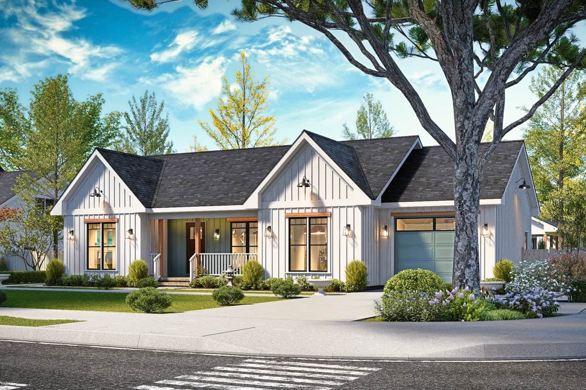 Plan 25914GE: Charming 3-Bedroom Ranch House Plan with Split Bedrooms - Image #8 - Country, Ranch, Traditional