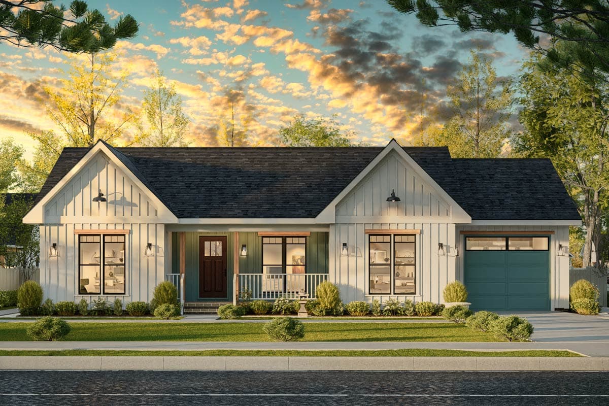 Plan 25914GE: Charming 3-Bedroom Ranch House Plan with Split Bedrooms - Image #9 - Country, Ranch, Traditional