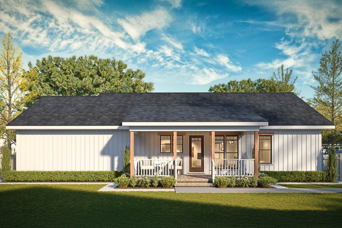 Plan 25914GE: Charming 3-Bedroom Ranch House Plan with Split Bedrooms - Image #10 - Country, Ranch, Traditional