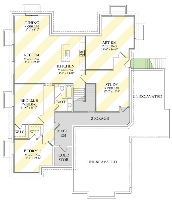 Plan 490150NAH: Spacious Modern Farmhouse with Office or Flex Space - Floor Plan - Optional Lower Level - Farmhouse, Modern Farmhouse, New American
