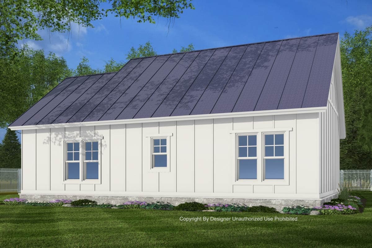 Plan 140035RK: Single-Story Modern Farmhouse House Plan with Vaulted Living Area - Image #5 - Country, Farmhouse, Modern Farmhouse