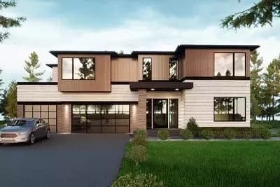 Contemporary Northwest House Plan with 7 Bedrooms and Lower Level Apartment