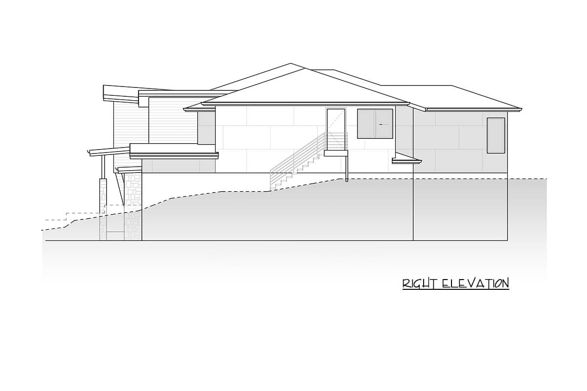 Plan 666301RAF: Modern Transitional House Plan with 4-Car Garage and Senior Suite - Image #8 - Contemporary, Modern, Transitional