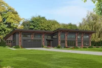 Contemporary Mountain Home with Expansive Garage and Spacious Deck