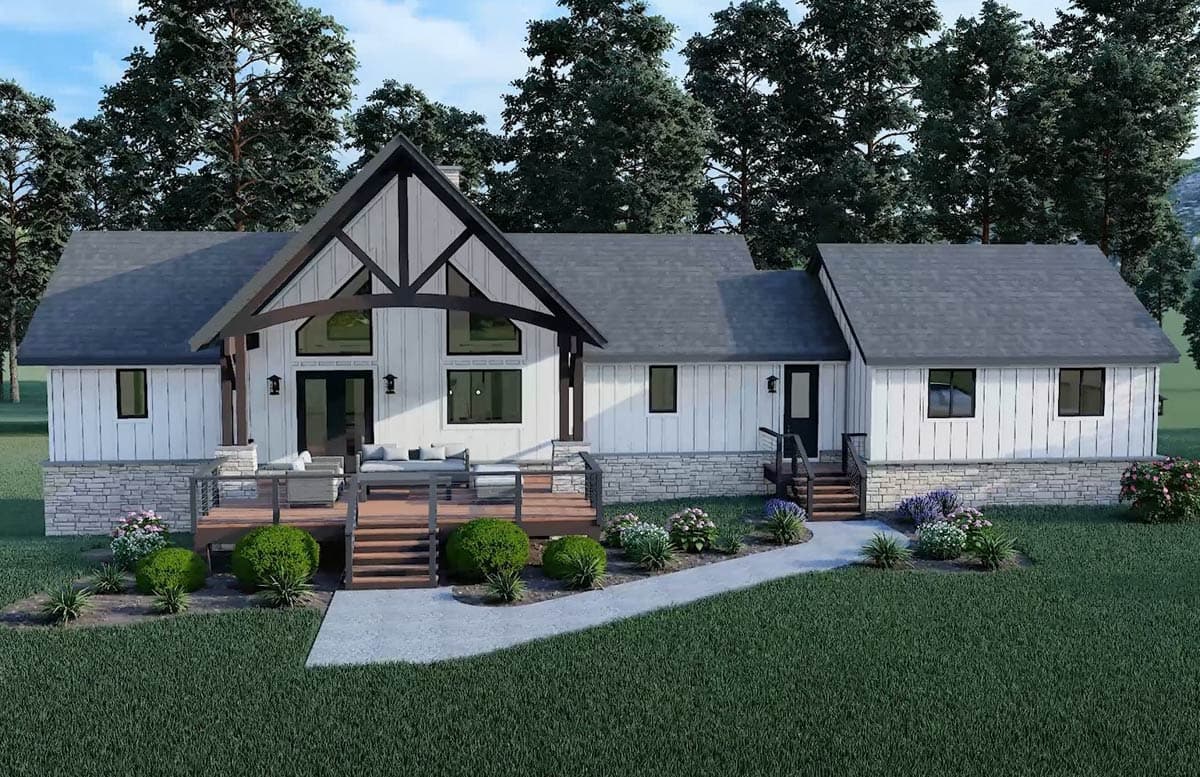 Plan 680578VR: 4-Bedroom Mountain Retreat with Game Room and Home Office - Image #8 - Mountain, New American