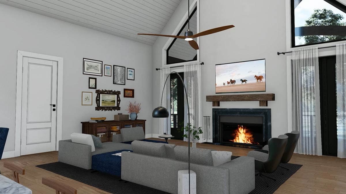 Plan 680578VR: 4-Bedroom Mountain Retreat with Game Room and Home Office - Image #9 - Mountain, New American