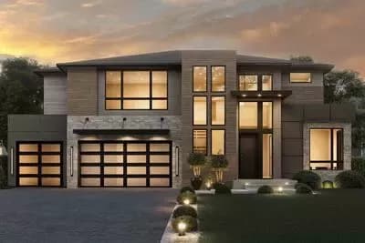 Contemporary 5-Bedroom Home with Two-Story Great Room