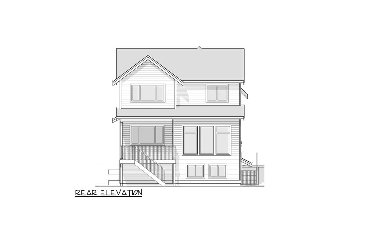 Plan 270119AF: Two-Story New American House Plan with 4 Bedrooms and Covered Outdoor Deck - Image #7 - New American, Traditional