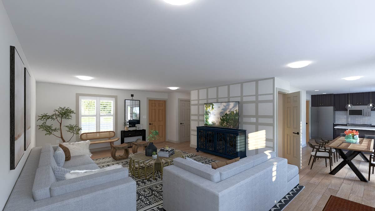 Plan 61643UT: Traditional Two-Story House Plan with Split Bedroom Design - Image #9 - Traditional