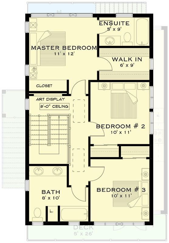Plan 147041RML: Traditional Northwest-Style 3-Bedroom House Plan with Workshop and Outdoor Lounge - Floor Plan - 2nd Floor - Coastal, New American, Northwest, Traditional