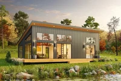Modern Home Plan with Split Bedrooms and Loft