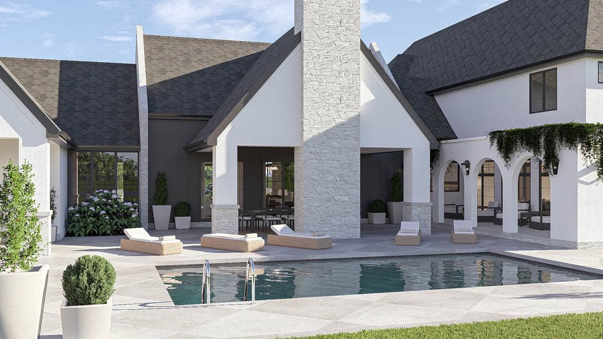 Plan 623532DJ: Two-Story European Home Plan with Expansive 6-Car Courtyard Garage - Image #8 - European, Transitional