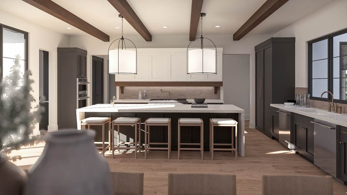 Plan 623532DJ: Two-Story European Home Plan with Expansive 6-Car Courtyard Garage - Image #15 - European, Transitional