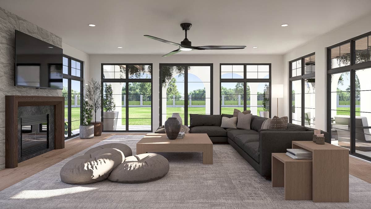 Plan 623532DJ: Two-Story European Home Plan with Expansive 6-Car Courtyard Garage - Image #18 - European, Transitional