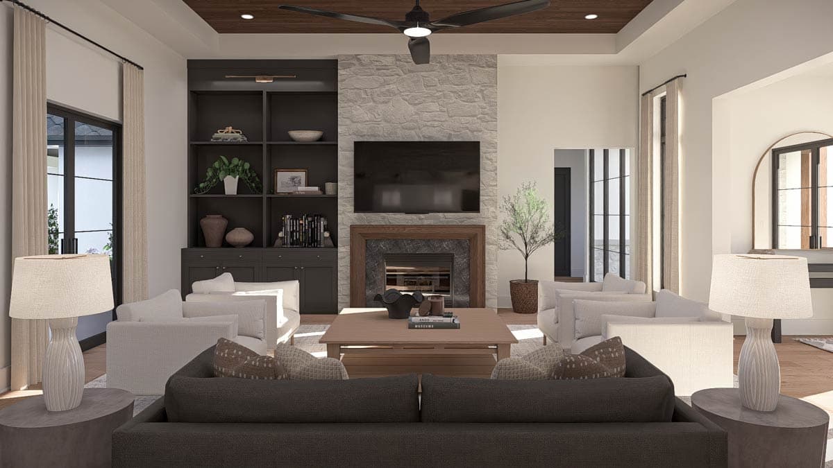 Plan 623532DJ: Two-Story European Home Plan with Expansive 6-Car Courtyard Garage - Image #20 - European, Transitional